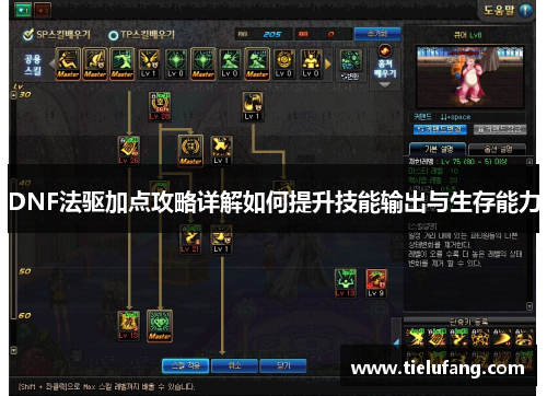 DNF法驱加点攻略详解如何提升技能输出与生存能力